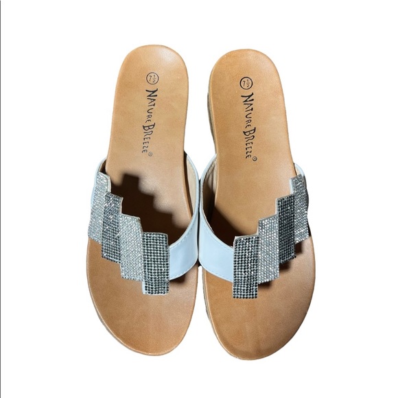 Nature Breeze Jeweled Thong Sandal Size 7.5 NWOT - Picture 2 of 9